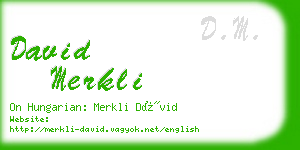 david merkli business card